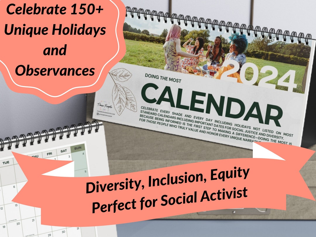 PRINTED 2024 Desk Calendar Quotes Calendar Celebrate 150 Unique Holidays  and Observances - Etsy