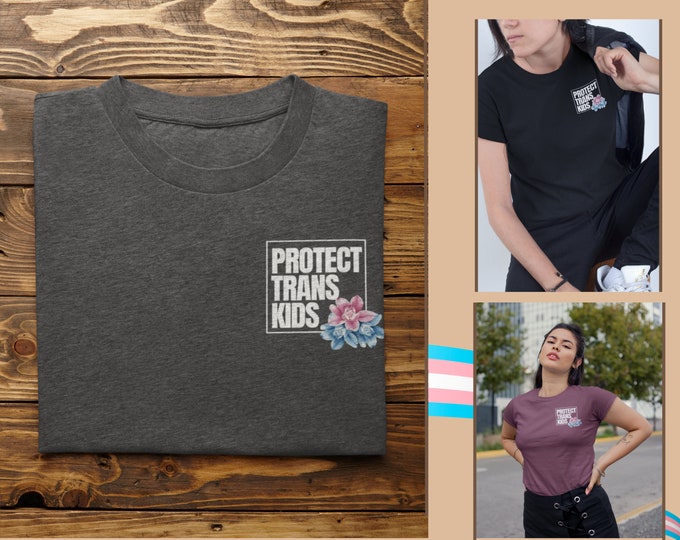 Featured listing image: Protect Trans Kids Shirt | Support for Trans Rights Queer Owned Business Trans Rights are Human Rights