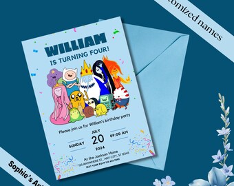 Adventure Time Birthday Invitation