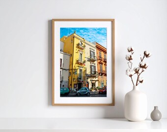 Bari Italy Colorful Teapots City Streetscape Europe Photography Digital Download for Wall Art