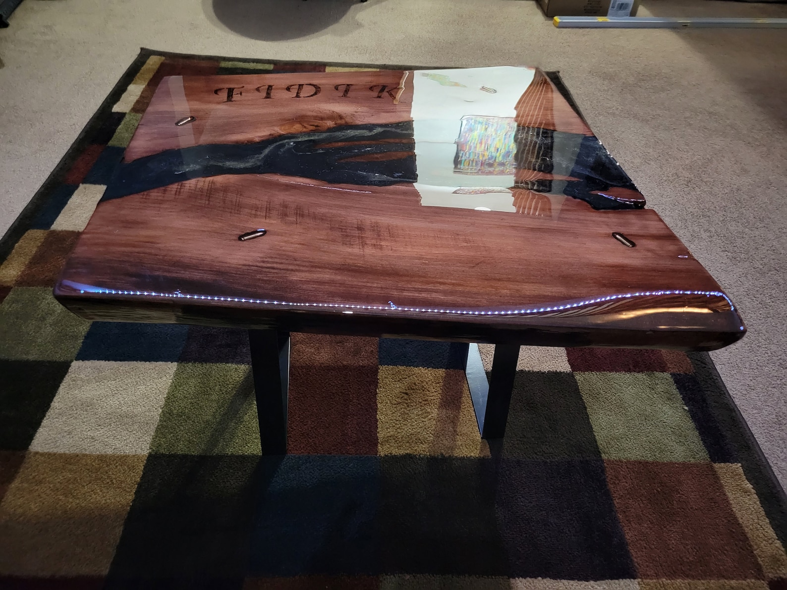 Custom Epoxy Resin River Table - Etsy