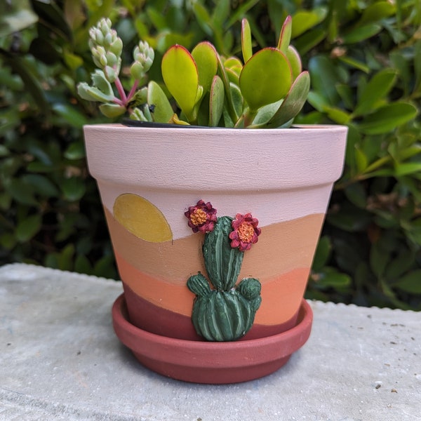 5" Modern Ceramic Planter Pot • Succulent Planter • Indoor Planter • Cute Planter • cacti planter