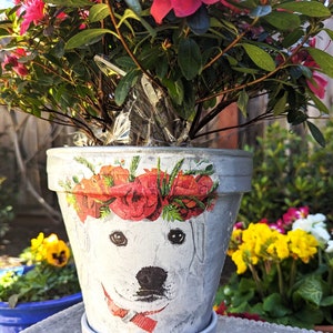 Alice in Wonderland Planter: Handmade Clay Plant Pot, Garden Decor (8") bild 6