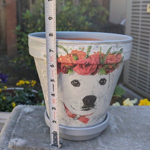 Alice in Wonderland Planter: Handmade Clay Plant Pot, Garden Decor (8") bild 4