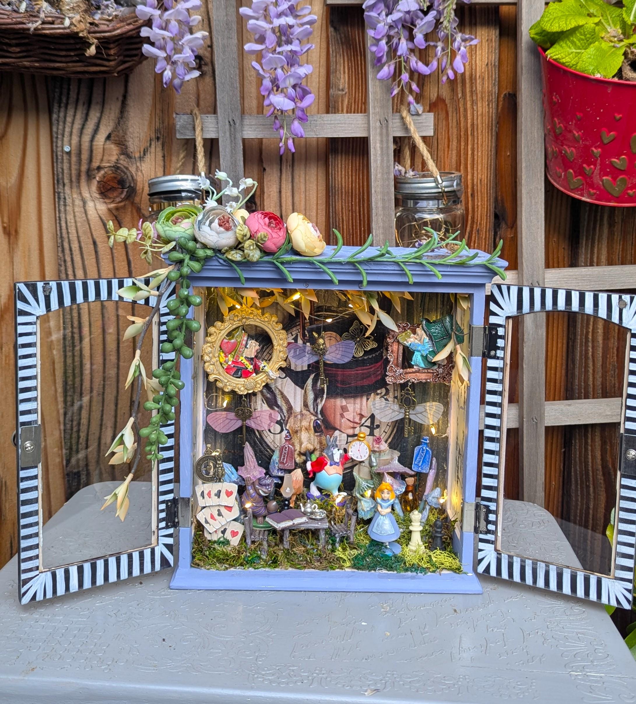 Alice in Wonderland Shadow Box: Handcrafted Light-up Diorama - Etsy