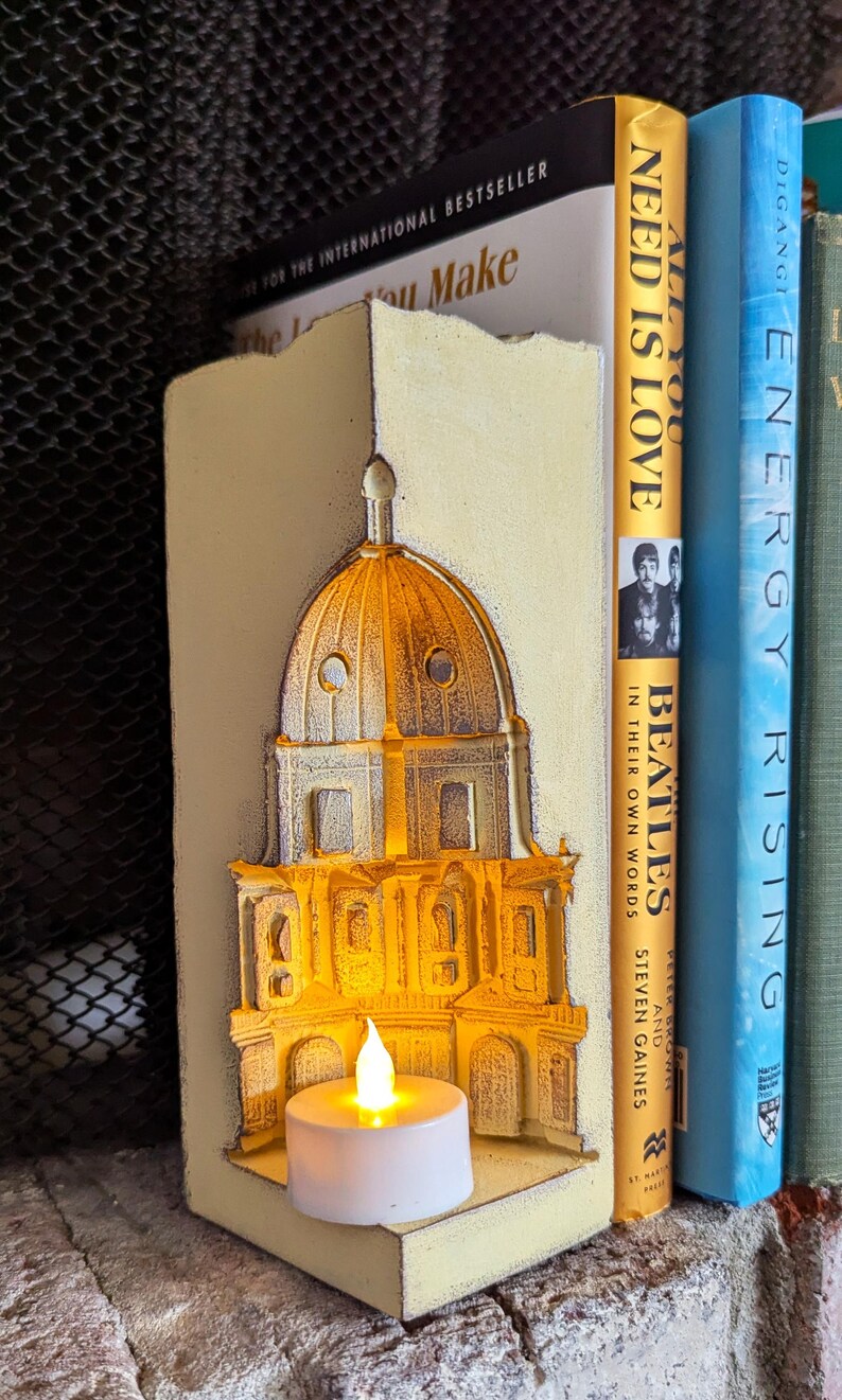 Building Bookends Concrete Bookends – Architectural Dome Design, Heavy Book Stoppers ...
