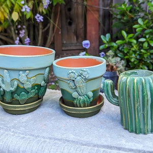Handmade Ceramic Succulent Planter: Cactus Decor, Indoor Planter