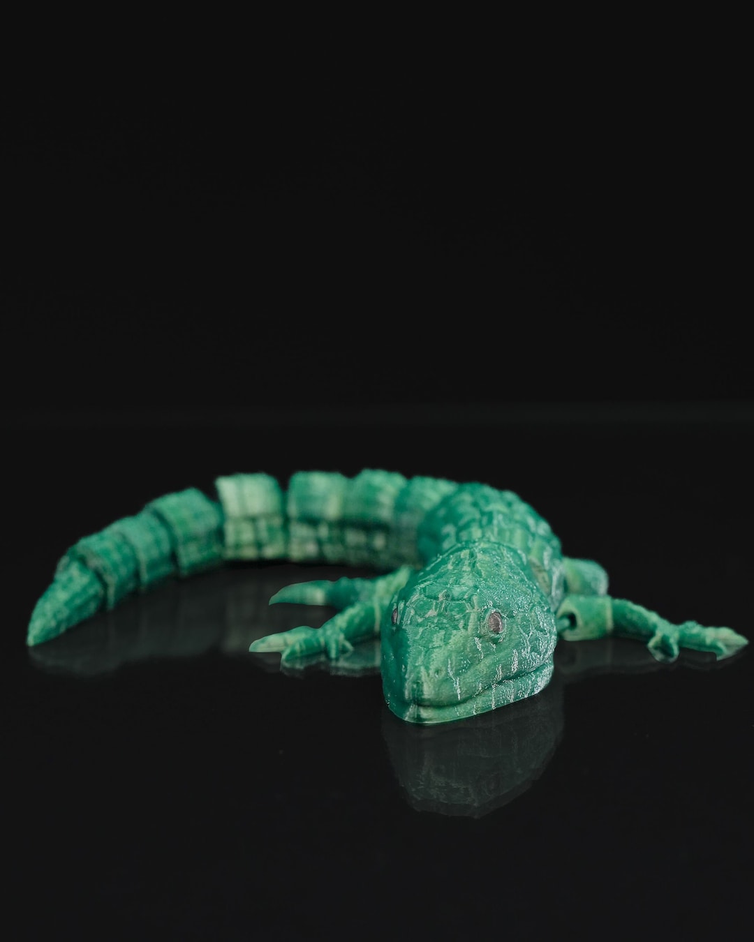 Articulating Lizard Sculpture 3D Printed Plastic Etsy UK