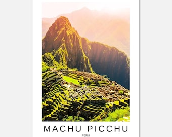 Machu Picchu Photo Print: Peruvian Landscape Wall Art, 7 Wonders