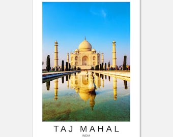 Taj Mahal Photo Print: Semi-Glossy, India Landmark Art