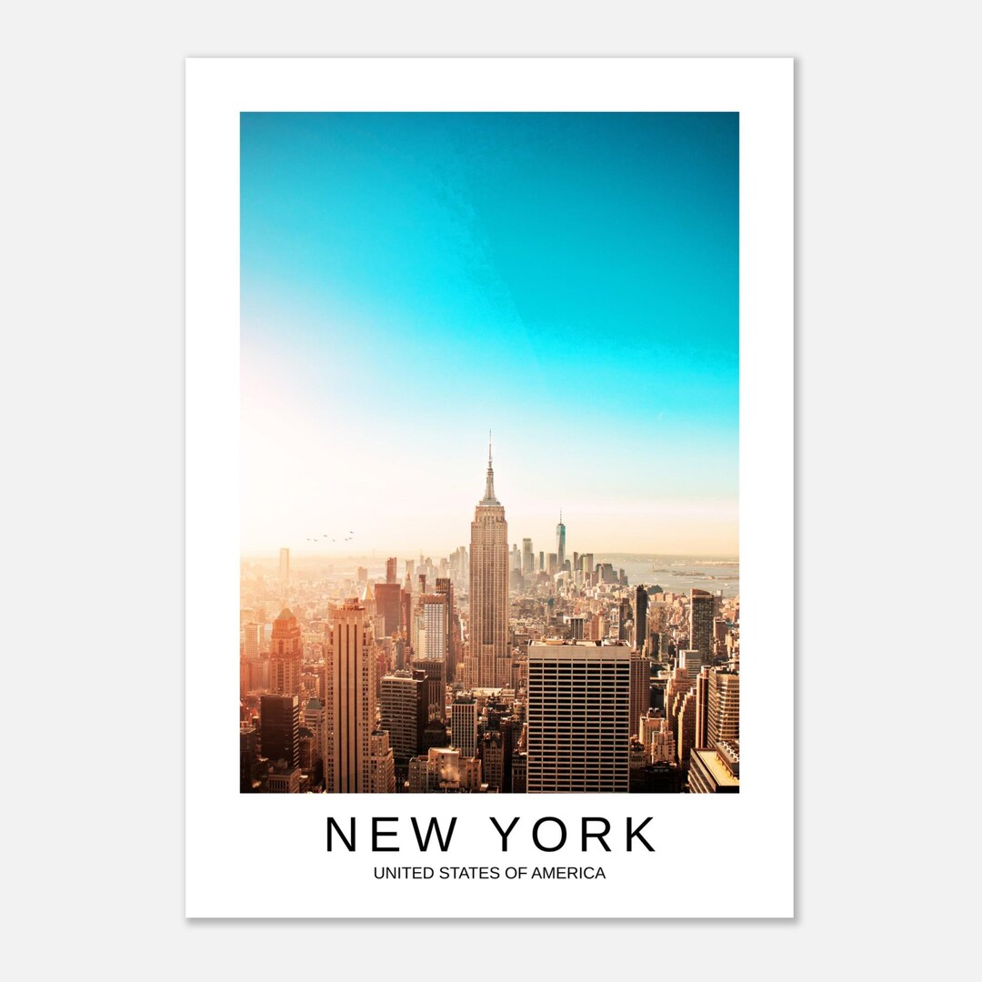 New York City Skyline Photo Art Print: Semi-gloss NYC Wall Decor - Etsy