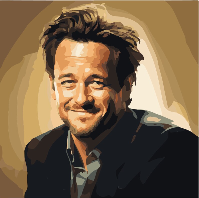 Matthew Perry Inspired Digital Art Print, Iconic Actor Portrait, TV ...