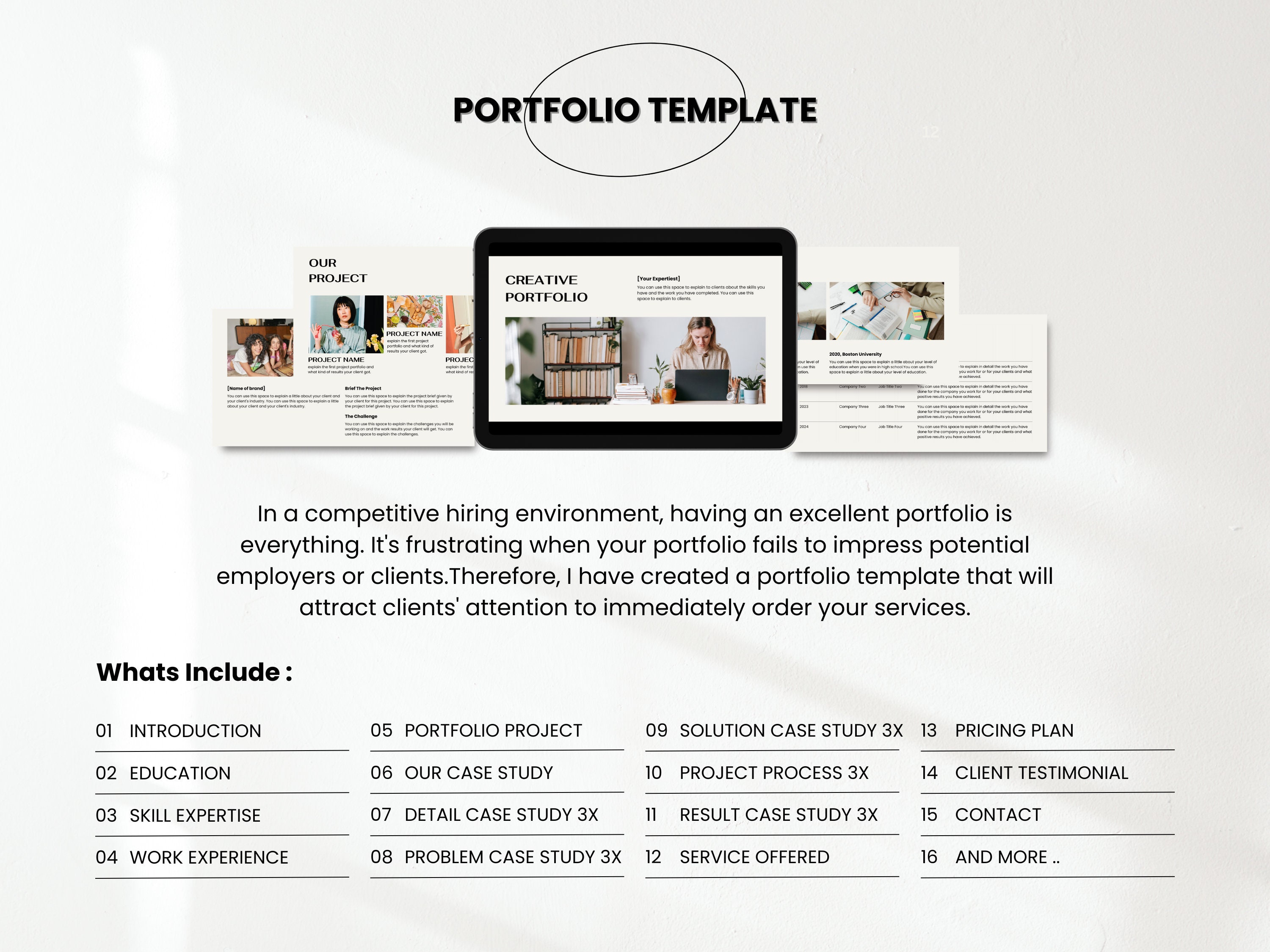 Canva Portfolio Template | Social Media Manager Portfolio Template ...