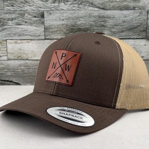 Pacific Northwest Engraved Leatherette Hat - PNW Outdoor Snapback