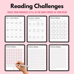 Digital Reading Journal, Portrait Reading Journal, Reading Journal ...