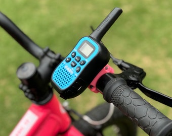 Walkie Talkie Kids Bike Mount - Suits Uniden UHF45 - UHF Radio Handlebar Bracket - 3D Printed