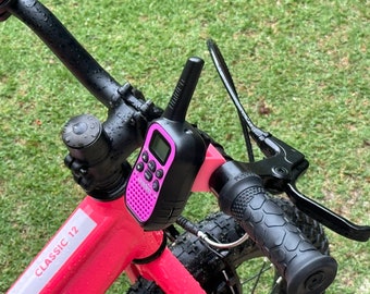 Basic Kids Bike Mount for Uniden UHF45 Walkie Talkie - 3D Printed - Zip Ties