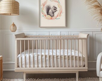 Skurril Eichhörnchen Kinderzimmer Wand Kunst | Waldtier Aquarell | Sofort Download druckbar | Kinderzimmer Dekor