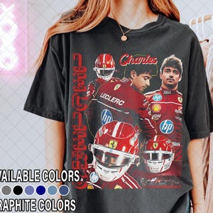 Limited Comfort Colors Vintage Charles Leclerc T-Shirt Ferrari Season 2025 Racing Gift for Men and Women F1 Fan Merch Formula 1 Unisex Shirt
