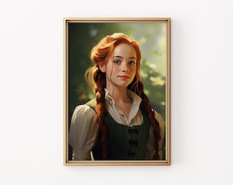 Anne of Green Gables-Anne Shirley-book gifts-poster printables-classic literary gifts-Anne of Avonlea-instant download-art printable