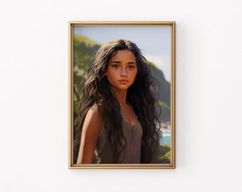 Karana-La isla de los delfines azules-Scott O'Dell-regalos de libros-pósteres imprimibles-regalos literarios clásicos-descarga instantánea-impresión digital