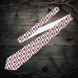 Valentines Day Bleeding Heart Necktie Gothic Illustrated Art Gifts boyfriend gift man gift Abstract Art Tie Unique Gifts for Men