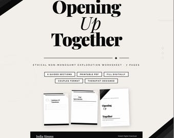 ENM Couples Workbook | Ethical Non-Monogamy Worksheet | Polyamory Guide | Therapist-Designed | Printable PDF