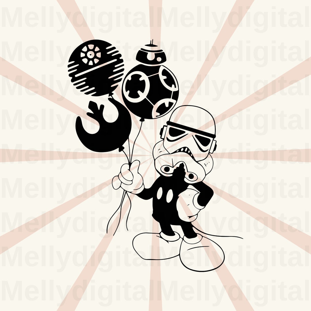 Stormtrooper With Balloons Svg, Rebel Allience Svg, Star Wars Svg ...