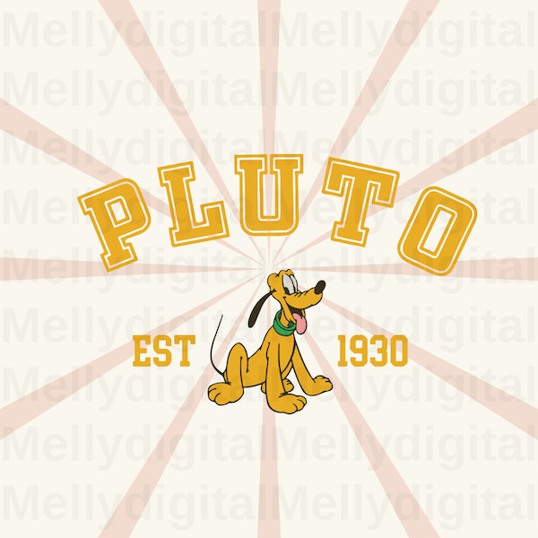 Pluto est  1930 svg, pluto svg, Vinyl Cut File, Svg, Pdf, Jpg, Png, Ai Printable Design File