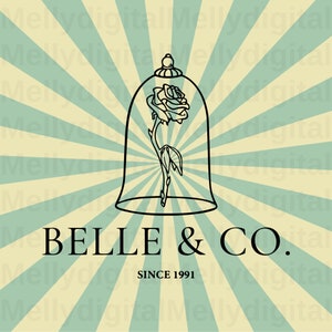 Belle & Co svg, belle svg, beauty and beast svg, Vinyl Cut File, Svg, Pdf, Jpg, Png, Ai Printable Design File