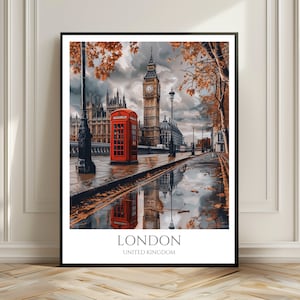 Reiseposter London | Kunstdruck der englischen Metropole | Geschenk für Globetrotter