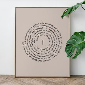 Psalm 121 Wall Art, Digital Download, Bible Verse Poster, Scripture Art Print, Digital Wall Art For Christians