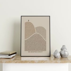 Sermón de la Montaña, ALEMÁN, descargar, bienaventuranzas, cartel de diseño bíblico moderno, Mateo 5 6 7, decoración de arte de pared, Jesús