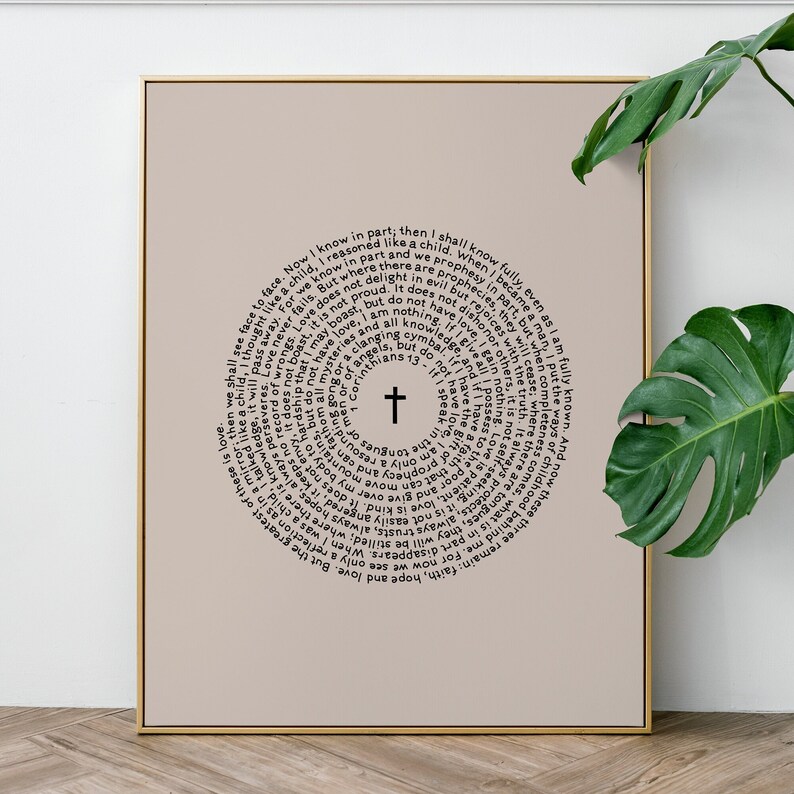 1 Corinthians 13 Printable, Love Never Fails, Love is Patient, Instant ...