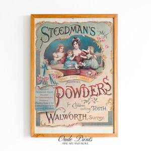 Medicinreklamvykort 1900-tals kvinnareklamaffisch Medicinsk utskrivbar väggkonst från 1900-talet Digital nedladdning