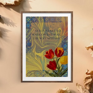 Rumi Quote, RUMI Wall Art, Poster, Literary Print, Inspirational Wall Art, Home Decor, Gift