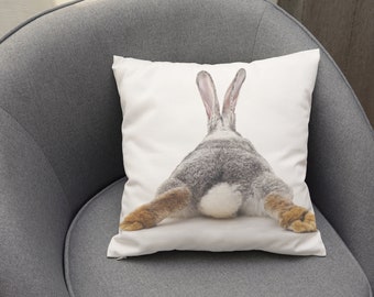 Kissenbezug 40x40cm - Hasen - Zierkissenbezug - Dekokissen - mit Reißverschluss - Ohne Füllung - Polyester - Rabbits