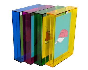 Picture frame | Photo | Photo frame | Gift | Wedding | Interchangeable frame | Blue | Pink | Green | Yellow | Size: 10 x 15 cm