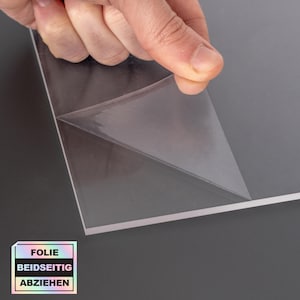 Vetro acrilico tagliato a misura -4 mm, pmma xt, trasparente, inodore, cristallino, resistente ai raggi UV, laminato su entrambi i lati - fai da te - varie dimensioni