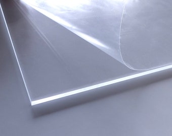 Verre acrylique découpé sur mesure -4 mm, pmma xt, transparent, inodore, limpide, résistant aux UV, filmé des deux côtés - DIY - différentes dimensions