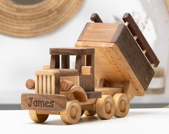 Wooden Farm Truck Toy: PERSONALIZED