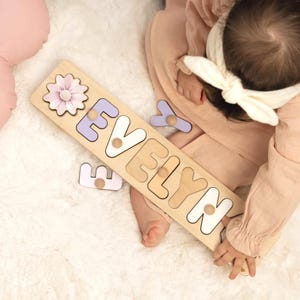 Personalized Wooden Name Puzzle: Handmade Montessori Toy