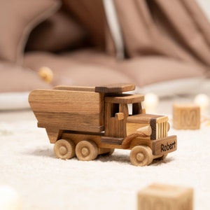 Personalized Truck Toy, Wooden Car Toy, Custom Birthday Baby Gifts zdjęcie 3