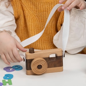 Wooden Camera Toy, Baby Toddler Toys, Kids Pretend Play, Personalized Gifts For Kids / HANDMADE