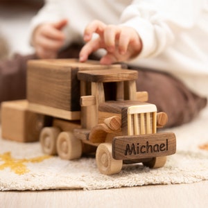 Wooden Toy Truck With Name / HANDMADE