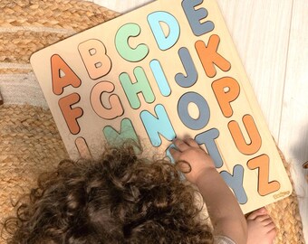 Wooden Alphabet Puzzle - 26 Letters to Learn & Play