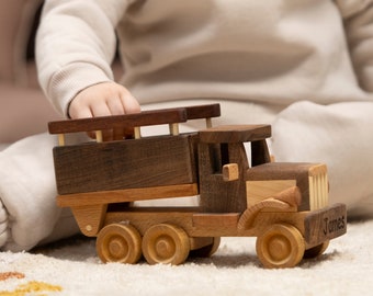 Handmade Truck Toy:  Wood Toy Car / PERSONALIZED
