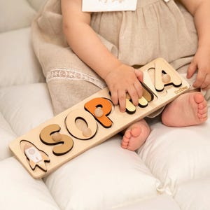 Wood Name Puzzle With Pegs / PERSONALIZED