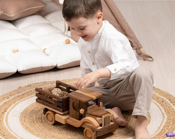 Wooden Large Truck Toy / HANDMADE