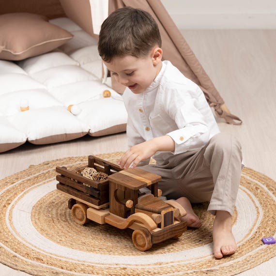 Wooden Large Truck Toy / HANDMADE - Etsy